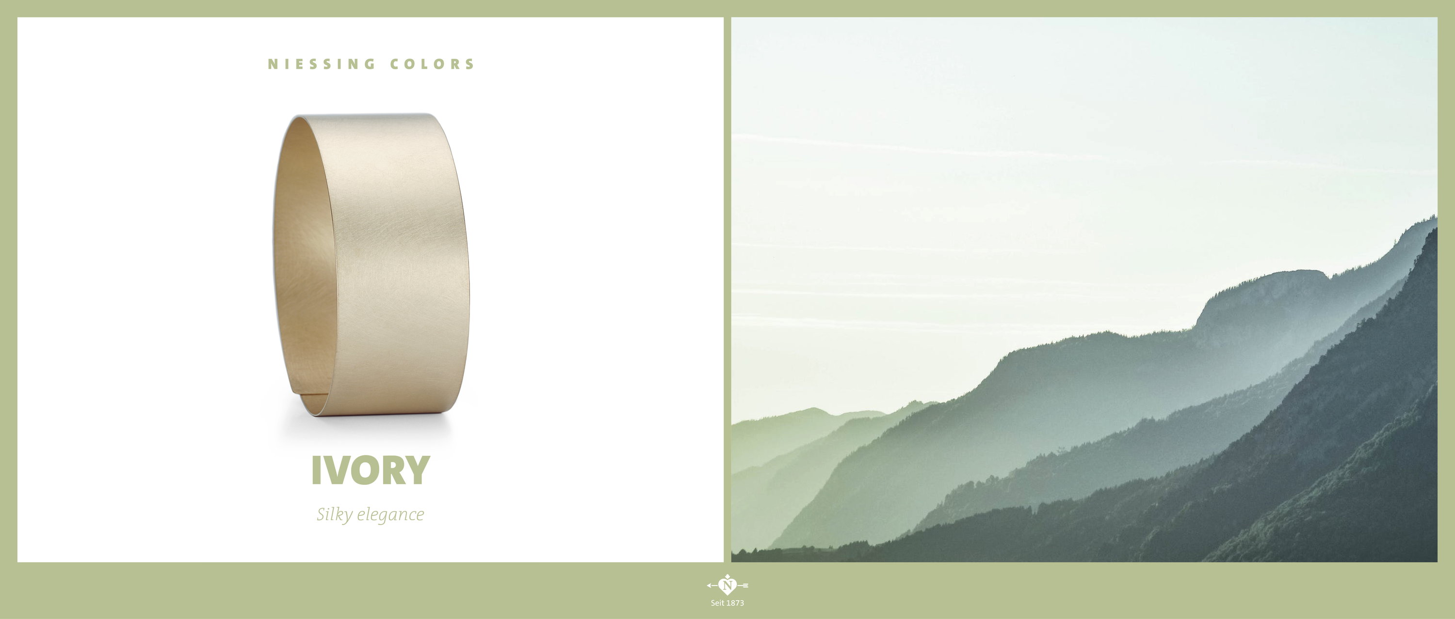 ニーシングNIESSINGオーラリング8.5号☆レッド/グレーのグラデーション  